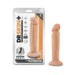 Dr. Skin Plus 6-inch vanilla-colored posable dildo with suction cup base shown next to its retail packaging.