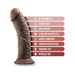 Dr. Skin Plus Thick Posable Dildo 8 In. Chocolate - SexToy.com