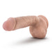 Realistic flesh-toned posable dildo with suction cup base and textured shaft for versatile use.