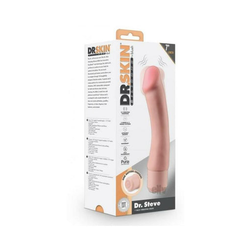 Dr. Skin Silicone Dr. Steve 7 In Vibrating Dildo Beige - SexToy.com