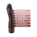 Brown silicone vibrating dildo with soft realistic feel and 10 vibration modes, waterproof and body-safe design.