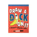 Cover of Draw a Dick On It activity book with a peeled banana illustration and playful text on a red background with banana patterns.