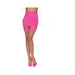 Dreamgirl Cuban Sheer Thigh-high With Contrast Seam Detail Nude/hot Pink Os | SexToy.com