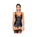 Dreamgirl Double-Layer-Front Teddy and Garter Slip with Attached/Adjustable Garters - SexToy.com