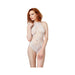 Dreamgirl Eyelash Lace Halter Teddy With High Tie-Neck Closure & Snap Crotch - SexToy.com