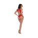 Dreamgirl Eyelash Lace Halter Teddy With High Tie-Neck Closure & Snap Crotch - SexToy.com