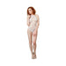 Dreamgirl Eyelash Lace Halter Teddy With High Tie-Neck Closure & Snap Crotch - SexToy.com