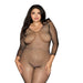 Dreamgirl Longsleeve Fishnet Bodystocking with Open Crotch - SexToy.com
