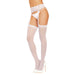 Dreamgirl Sheer Suspender Pantyhose White O/s - SexToy.com