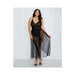 Dreamgirl Stretch Lace Teddy & Sheer Mesh Maxi Skirt With Adjustable Straps & G-String | SexToy.com