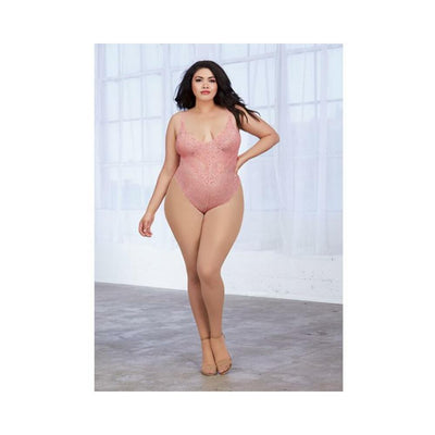 Dreamgirl Stretch Lace Teddy & Sheer Mesh Maxi Skirt With Adjustable Straps & G-String | SexToy.com