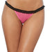 Dreamgirl Stretch Mesh Panty with Lace Ruffle Trim and Open-Back Heart Detail - SexToy.com