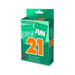 Drink Fun 21 card game box in green with orange and white text, designed for adult party drinking game fun.
