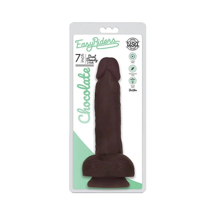 Easy Rider Bioskin Dual Density Dong 7in With Balls - SexToy.com