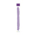 Purple double-ended dildo with realistic texture and detailed veining, made from flexible, waterproof PVC.