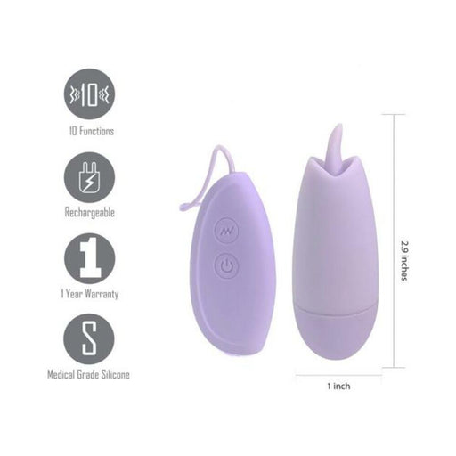Ellie Super Charged Tongue Action Wire Egg Light Purple - SexToy.com