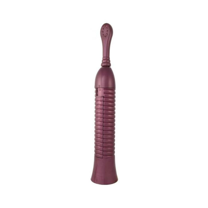 Eroscillator 2 in plum color with textured handle and flexible oscillating attachment tip.