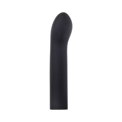 Black silicone G-spot sleeve attachment with a curved tip for the Evolved Four Play Kit.
