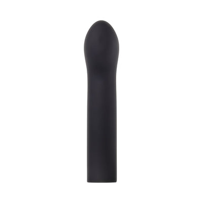 Black silicone G-spot sleeve attachment for Evolved Four Play Kit with smooth curved tip design.