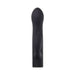 Black silicone pleasure sleeve attachment with a smooth, curved design for targeted stimulation.