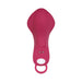 Evolved Frisky Finger rechargeable bullet vibrator in deep pink with power button and finger loop design.
