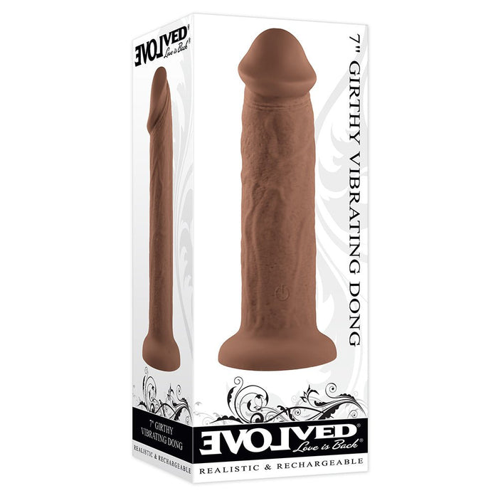 Evolved Girthy Rechargeable Vibrating 7 In. Silicone Dildo - SexToy.com