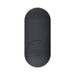 Black wireless remote control for Evolved Kong rechargeable anal plug with smooth matte finish.