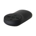 Black silicone remote control with raised buttons for Evolved Kong Rechargeable Anal Plug.