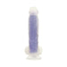 Purple glow-in-the-dark dildo with realistic texture and suction cup base for hands-free use.