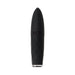 Sleek black rechargeable silicone bullet vibrator with tapered tip and textured grip, designed for waterproof use.