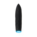 Black rechargeable silicone bullet vibrator with tapered tip and glowing blue light base.