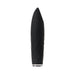 Black rechargeable silicone bullet vibrator with tapered tip and textured surface, designed for waterproof use.