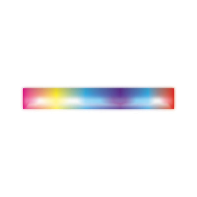 Colorful light spectrum bar with smooth gradient transitions on a white background.
