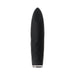 Black rechargeable silicone bullet vibrator with textured grip and tapered tip, designed for waterproof use.