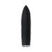 Black rechargeable silicone bullet vibrator with tapered tip and textured surface, designed for waterproof use.