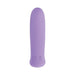 Compact purple silicone bullet vibrator with smooth rounded tip and discreet design.