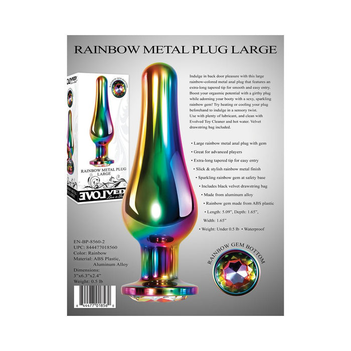 Evolved Rainbow Metal Plug Large - SexToy.com