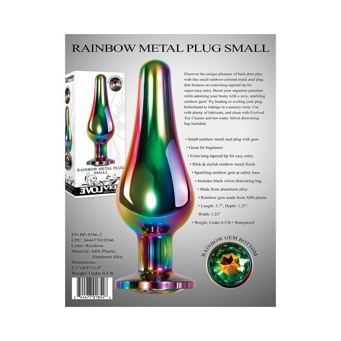 Evolved Rainbow Metal Plug Small - SexToy.com
