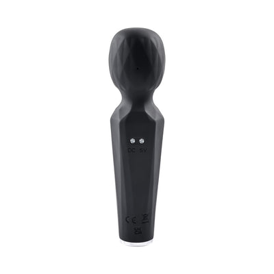 Evolved Rainbow Sucker Light-up Rechargeable Dual-function Silicone Suction Wand Vibrator Black - SexToy.com