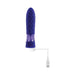 Purple textured vibrating bullet with USB magnetic charging cable attached, shown on white background.