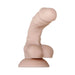 Poseable 6-inch realistic silicone dildo with suction cup base in natural skin tone.