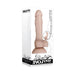 Packaging of Evolved Real Supple Silicone Poseable 6 Inch dildo with lifelike design and suction cup base.