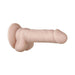 Poseable 6-inch realistic silicone dildo with suction cup base in natural skin tone.