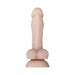 Poseable 6-inch realistic silicone dildo with suction cup base in natural skin tone.