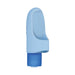 Compact blue silicone vibrating finger ring with ribbed texture and removable bullet, designed for targeted stimulation.