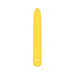 Yellow rechargeable silicone vibrator with smooth matte finish and slim, classic design by Evolved.