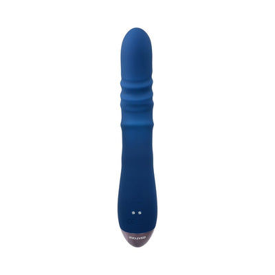 Evolved The Ringer Rechargeable Thrusting Silicone Rabbit Vibrator Blue - SexToy.com