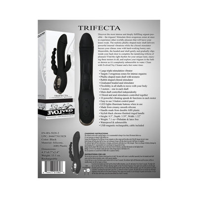Evolved Trifecta Triple Stim Rechargeable - Black Evolved Trifecta Triple Stim Rechargeable - Black