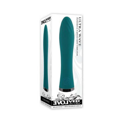 Evolved Ultra Wave Rechargeable Vibrator Teal Evolved Ultra Wave Rechargeable Vibrator Teal