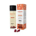 EXSENS Carnelian Apricot organic massage oil bottle with red carnelian stones and matching decorative box